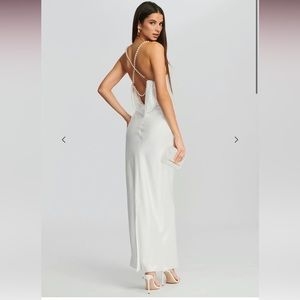 COPY - RETROFÊTE ELECTRA DRESS- white pearl dress